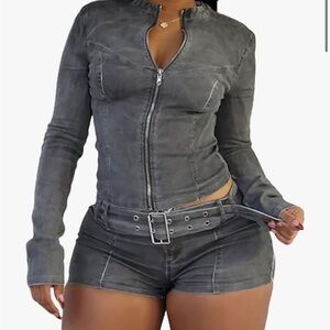 Gray Women's Jean Shorts